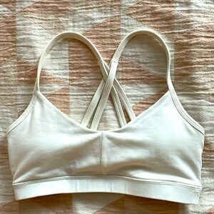 White crisscross sports bra - XS